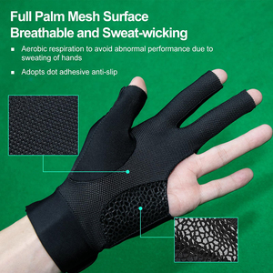 Geo Brothers 456 Durable Breathable Windproof Non-Slip 2-Finger Snooker Gloves Polyester Material UV Protection Pull Sports - Product Image 5