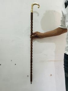 Canne de marche sculptée en métal poli, modèle antique moderne - Art et objet de collection - Product Image 5