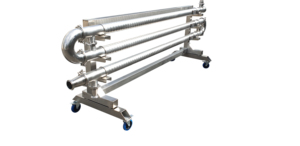Intercambiador de Calor Tubular Pipe-in-Pipe Automático con Motor y Rodamientos SUS304/SUS316L para Procesamiento de Miel y Lácteos, Alta Productividad - Product Image 2