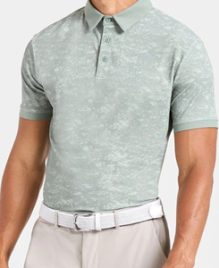New Vintage Style <b>Men's</b> Light <b>Green</b> Printed Short Sleeve <b>Polo</b> <b>Shirt</b> Knitted Breathable Regular Fit Smart Casual Style 2026 Sale - Product Image 3