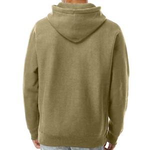 เสื้อฮู้ดดี้ผู้ชายสีกากีพิมพ์โลโก้ได้ ผ้าฟลีซหนานุ่ม สีเอิร์ธโทน สไตล์สตรีทแวร์ ทรงเข้ารูป มีเชือกผูก - Product Image 3