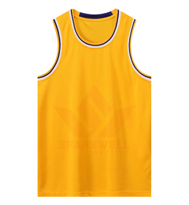 Débardeur de basketball noir personnalisé pour homme, col rond, sans manches, en maille respirante, imprimé par sublimation, vêtements de sport pour adultes - Product Image 2