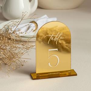 Customizable Acrylic <b>Table</b> <b>Number</b> Stand with Elegant Laser Engraving or Printing <b>for</b> <b>Weddings</b>, Restaurants, and Special Occasion - Product Image 6