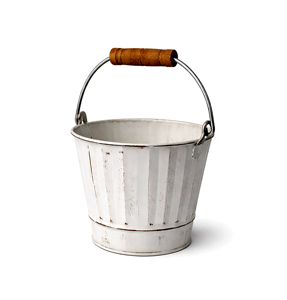 Paquete Múltiple de Macetas Metálicas Blancas de 5 Pulgadas de Diámetro x 4.75 Pulgadas de Alto, Estilo Rústico para Arreglos Florales, Fiestas, Eventos y Decoración - Product Image 1