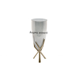 Support en aluminium sur mesure avec vase à fleurs en verre vase décoratif en verre pour la décoration de mariage à la maison - Product Image 1