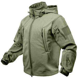 Chaqueta de Forro Polar Verde Oliva para Hombre, Cuello Alto, Cierre de Cremallera, Estilo Workwear, Resistente al Viento, Corte Regular - Product Image 4