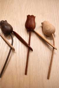 Tulipanes de Madera Hechos a Mano con Jarrón, Tallos Ajustables, Difusor de Aromaterapia, Decoración Minimalista para el Hogar - Product Image 4