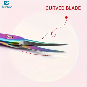 Professional Style Cuticle Scissors Custom Logo Extra Fine Curved Tip Dead Skin <b>Trimmer</b> Stainless Steel Manicure Scissors - Product Image 4
