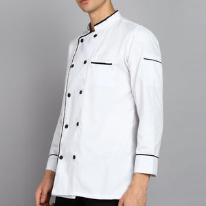 Uniforme de chef, veste de cuisine pour homme, vêtements de travail, veste de chef pour homme et femme, manches longues, veste de chef en polycoton - Product Image 4
