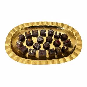 Bandeja Decorativa para Chocolate al por Mayor a Precio de Fábrica, Bandeja de Servicio de Metal de Primera Calidad, Elegante Bandeja para Dulces de Chocolate en Oferta - Product Image 1