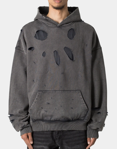 Sudadera con capucha OEM de hombros caídos, sudadera oversize de algodón, sudadera con capucha para hombre, sudadera con capucha estilo streetwear, EE. UU. - Product Image 4