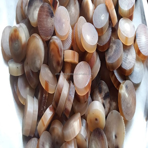 Boutons en corne de buffle de luxe, boutons en corne de bœuf véritable, couleur rose clair et foncé, artisanat naturel - Product Image 5