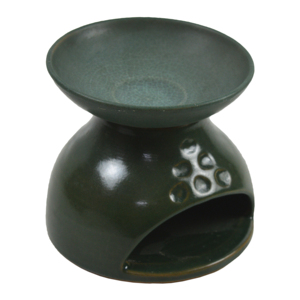 Elegant Zikra Handicrafts <b>Ceramic</b> Aroma <b>Diffuser</b> Eastern Style Combination Incense Burner Leaf Design Eco-Friendly Durable - Product Image 5