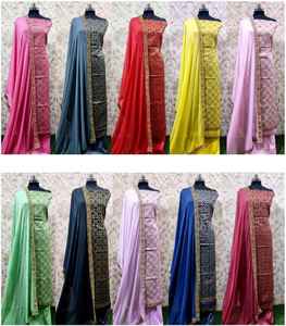 Costume en soie pure Banarasi 3 pièces jaal - Product Image 3