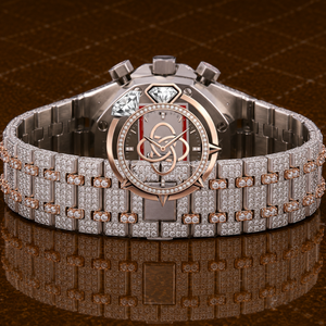 Reloj de Pulsera de Cuarzo Antiguo de Lujo para Hombre, Correa de 20 mm, Acero Inoxidable, Esfera Analógica con Incrustaciones de Piedras, Estilo Hip Hop - Product Image 4