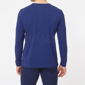 T-shirt 100% coton à manches longues pour homme, coupe classique, tissu doux, confortable, style décontracté pour tous les jours - Product Image 6