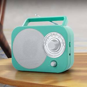 ODM Radio analogique portable à 2 bandes avec haut-parleur intégré et poignée de transport FM AM Compact AC/DC Aux Powered Durable Plastic - Product Image 2