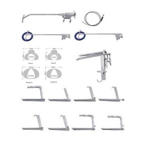 Kit d'instruments ORL à fibre optique de qualité supérieure pour laryngoscopie auto-suspensoire, avec support thoracique et microchirurgie endolaryngée - Product Image 1