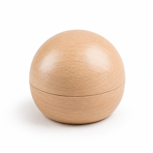 Premium Beech Wood Round Jewelry <b>Ring</b> <b>Storage</b> Box with Hinged Lid – Wooden <b>Ring</b> & Small Jewelry Organizer - Product Image 5
