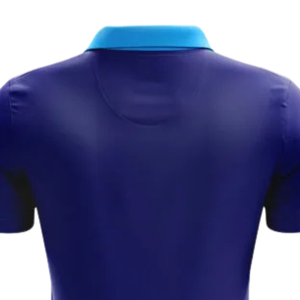เสื้อโปโลคริกเก็ตสีน้ำเงินกรมท่าสำหรับผู้ชาย แขนสั้น แบบซับลิเมชั่น เสื้อกีฬาสำหรับฝึกซ้อมและแข่งขัน ชุดกีฬาประสิทธิภาพสูง - Product Image 3
