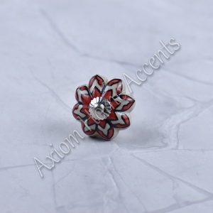 Boutons en céramique modernes d'Axiom Home Accents fabriqués à la main tourbillon unique pour commode chambre armoires de cuisine armoires de salon - Product Image 6