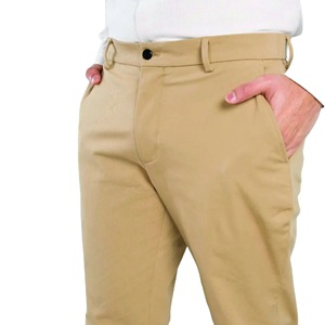 Pantalon cargo unisexe kaki en polyester/nylon, fermeture à cordon, coupe ajustée, imperméable, vêtements décontractés - Product Image 1