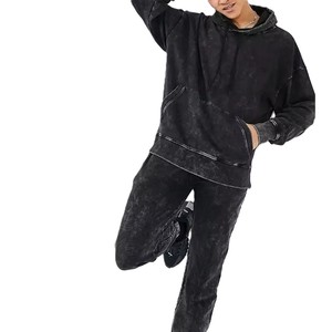 Customized Oversized Acid Washed Hoodie <b>Vintage</b> Screen Printed Thermal <b>Sweatshirt</b> 100% Cotton for Winter stylish quality - Product Image 3