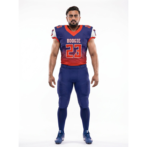Uniforme de Fútbol Americano Personalizado de Alta Calidad, Camiseta de Manga Corta con Cuello en V, Poliéster y Spandex, Impresión Personalizada, Fabricación OEM en Sialkot - Product Image 6