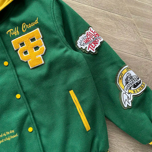 แจ็คเก็ตบอมเบอร์วาร์ซิตี้ฤดูหนาวแบบกำหนดเอง สไตล์ลำลองแนวสตรีท  รักษ์โลก แห้งเร็ว กันน้ำ สำหรับผู้ชาย - Product Image 6