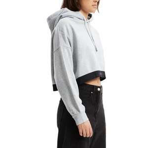 fashionable <b>cropped</b> fleece <b>women</b> crop top <b>hoodies</b> designed <b>for</b> daily comfort and style fashion breathable <b>women</b> crop top <b>hoodies</b> - Product Image 2