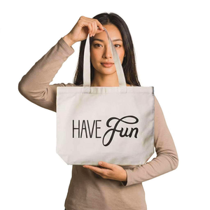 Eco Friendly Printed Cotton Tote Bags Reusable Shopping Gift Bags Sustainable Packaging Event Fashion Store Carry Bags Wholesale - Product Image 6