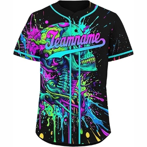 เสื้อเบสบอลทีมซับลิเมชั่น ผ้าโพลีเอสเตอร์พรีเมียม สำหรับฝึกซ้อมและแข่งขันเบสบอล - Product Image 2