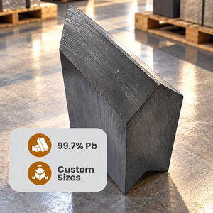 Bloques de Plomo Puro al 99.97% de Malasia, Acabado Gris Mecanizado 4x4x2, Barra de Plomo para Protección contra Radiación en Plantas de Energía y Radiología - Product Image 1