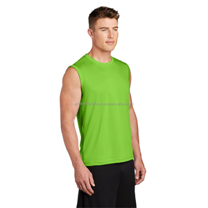 Camiseta sin Mangas 100% Poliéster para Hombre con Logotipo Personalizado, Camiseta Deportiva Transpirable de Corte Clásico de Secado Rápido para Gimnasio - Product Image 4