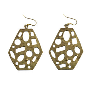 Compre Pendientes de Diseño Metálico, Pendientes de Latón con Acabado de Color Antiguo, Ideales para Damas, Pendientes de Diseño de Alta Joyería - Product Image 4