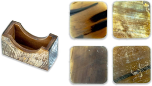 Juego de Posavasos de Cuerno de Búfalo Orgánico para Decoración de Cocina, Elegantes Posavasos de Cuerno Hechos a Mano con Diseño Atemporal, Posavasos de Cuerno Sostenibles - Product Image 6