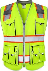 เสื้อกั๊กนิรภัยสะท้อนแสง ANSI CLASS 2 คุณภาพสูง หลายกระเป๋า ราคาโรงงานถูกที่สุด ขายส่ง - Product Image 2