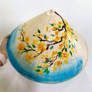 Handpainted Asian traditional <b>hats</b> non la for farmers hot-pick weaving bamboo palm leaf <b>hat</b> - Product Image 5