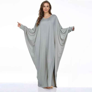 OEM Service Dubai <b>Islamic</b> Ladies Floor-Length Elegant Abaya with Embroidery Digital <b>Printing</b> & Appliques-Polyester Fiber - Product Image 3