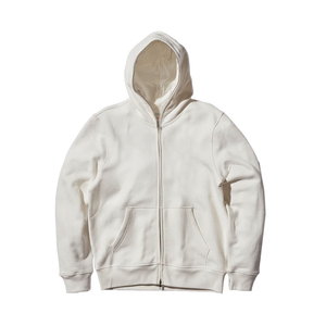 Custom Full Face Zipper Solid Plain Color Casual Wear Oversized Baggy Low MOQ Wholesale Supply Polyester/Cotton Hoodies Men - Product Image 1