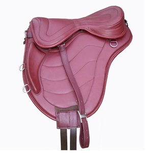 Colorful <b>Treeless</b> <b>Saddles</b> Direct Factory <b>Treeless</b> <b>Saddle</b> with Buffalo Leather Durable Design Customizable Features for Riding - Product Image 1