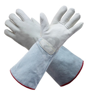 Long-sleeved Genuine Leather Heat Resistant Hand Work Safety Welder Cow Split Leather Heavy Duty Welding <b>Gloves</b> - Product Image 1