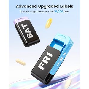 Organizzatore settimanale compatto e portatile per pillole, stile cassetto, per viaggi, contenitore per farmaci giornalieri, custodia comoda per la conservazione - Product Image 2