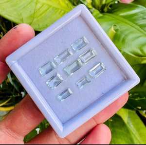 พลอยอะความารีนทรงบาแกตต์สีน้ำเงินธรรมชาติ จำนวนมาก สำหรับทำเครื่องประดับ ความใสสูง - Product Image 5