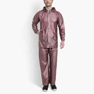 Traje Impermeable con Capucha para Hombre, Ropa Casual de Poliéster para Exteriores, Conjunto Individual para Senderismo y Viajes - Product Image 1