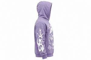Custom Fleece Hoodie <b>Skull</b> Graphic Print Streetwear Pullover Knitted Print Sleeves Premium Cotton Fleece Oversized Casual Hoodie - Product Image 5