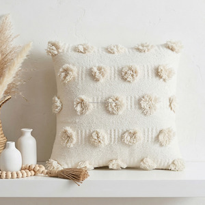 Funda de Cojín Cuadrada con Rayas Elegantes y Diseño Tufted, Tejida a Mano, Tamaño Personalizado, Funda de Almohada Tufted, Decoración de Hogar Lujosa - Product Image 4