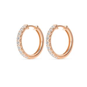Elegantes Pendientes de Oro Amarillo de 9K con Diamantes Cultivados en Laboratorio, Corte Brillante, 1.00 Quilates en Total, Colección de Joyería Fina - Product Image 4