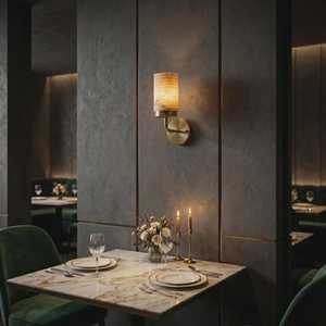 Modern Brass <b>Wall</b> <b>Sconce</b> With Alabaster Shade Round Design Indoor <b>Lighting</b> For Bedroom Home Decor - Product Image 6