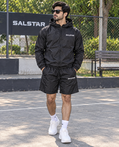 Custom Men’s Windbreaker Tracksuit Set Lightweight Waterproof Hooded Jacket <b>Shorts</b> 2 Piece Sportswear Jogging <b>Suit</b> - Product Image 3